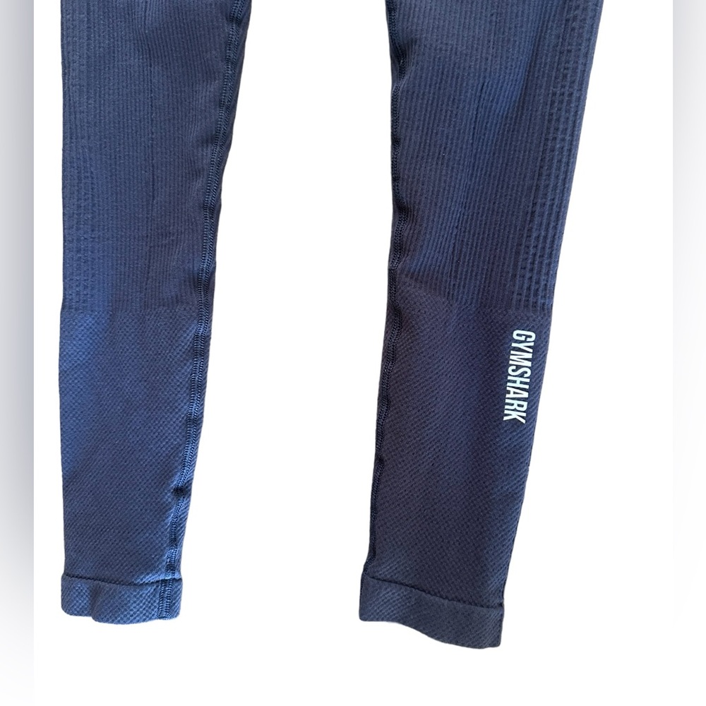 Gymshark High Rise Ribbed Leggings Grey Medium - Picture 3 of 3